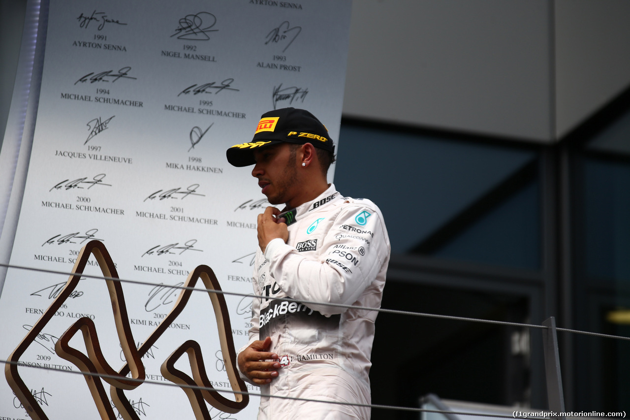 GP AUSTRIA, 21.06.2015- Podium: 2nd Lewis Hamilton (GBR) Mercedes AMG F1 W06