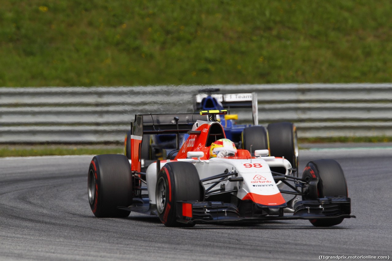 GP AUSTRIA, 21.06.2015- Gara, Roberto Merhi (ESP) Manor Marussia F1 Team