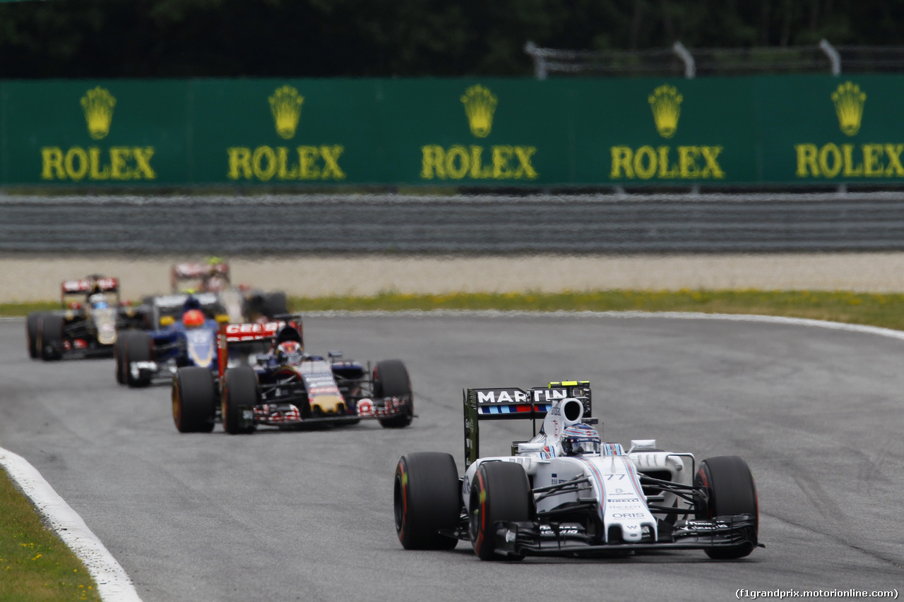 GP AUSTRIA, 21.06.2015- Gara, Valtteri Bottas (FIN) Williams F1 Team FW37