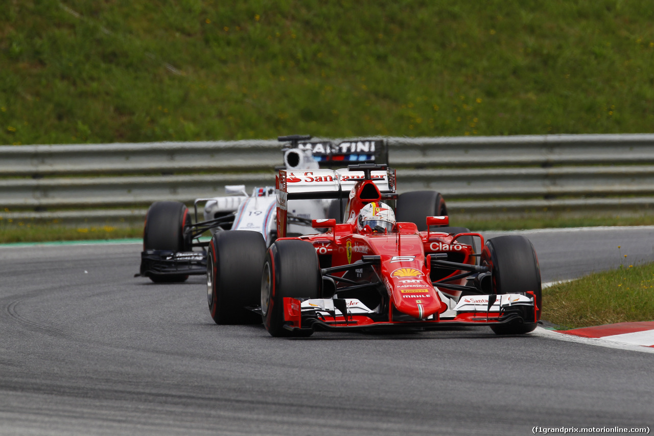 GP AUSTRIA, 21.06.2015- Gara, Sebastian Vettel (GER) Ferrari SF15-T