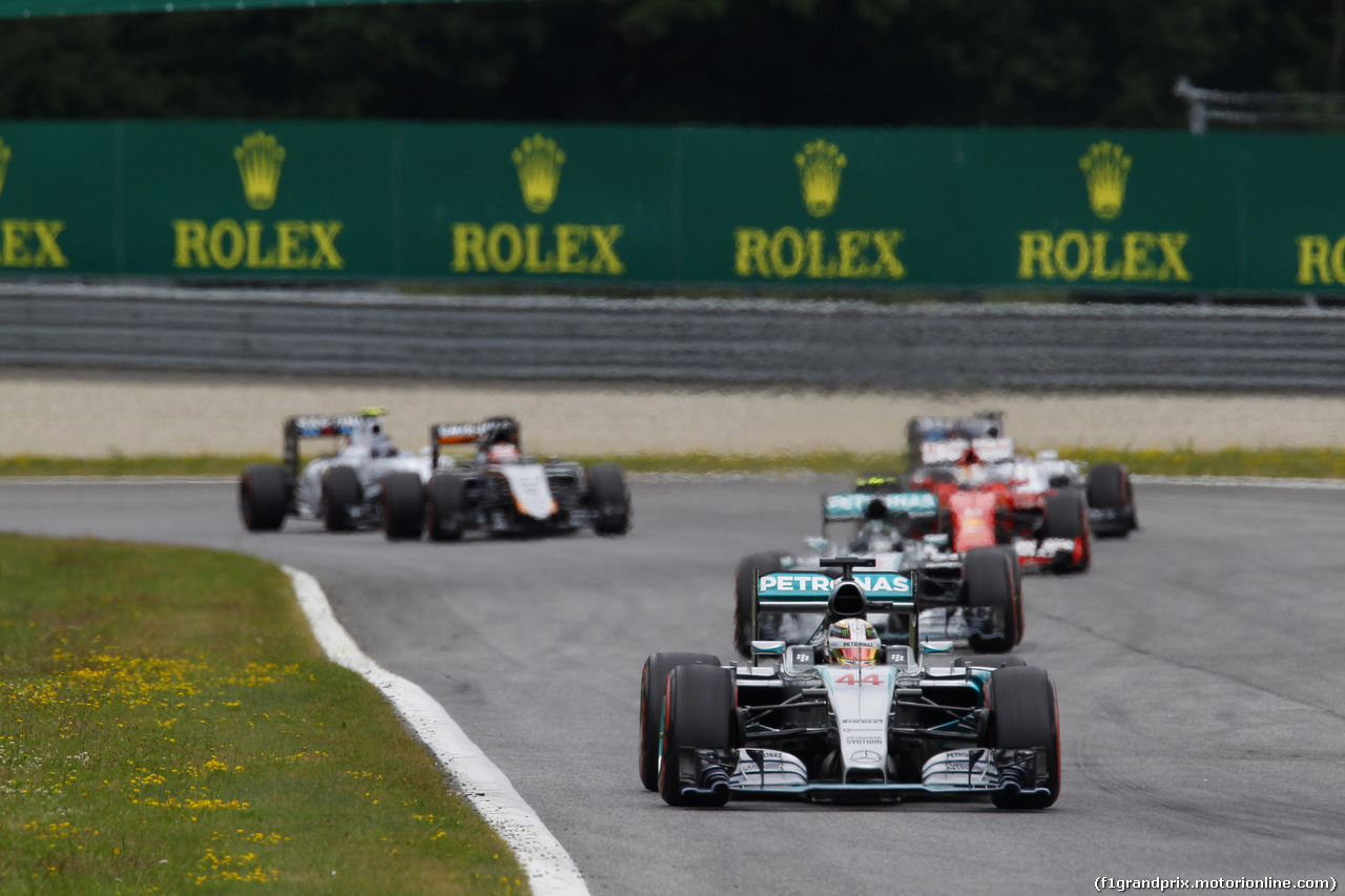 GP AUSTRIA, 21.06.2015- Gara, Lewis Hamilton (GBR) Mercedes AMG F1 W06