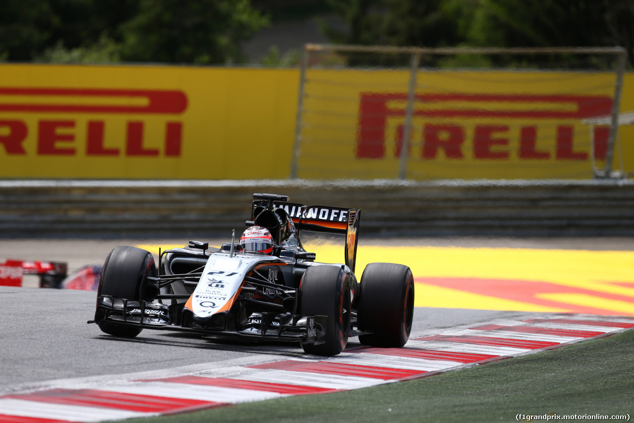 GP AUSTRIA, 21.06.2015- Gara, Nico Hulkenberg (GER) Sahara Force India F1 VJM08