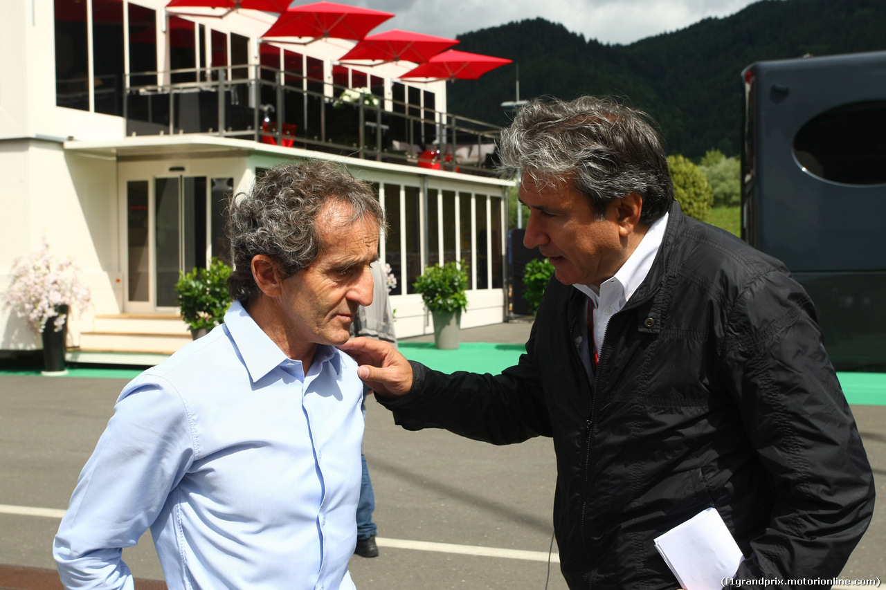GP AUSTRIA, 21.06.2015- Alain Prost (FRA) e Pasquale Lattuneddu (ITA), FOM