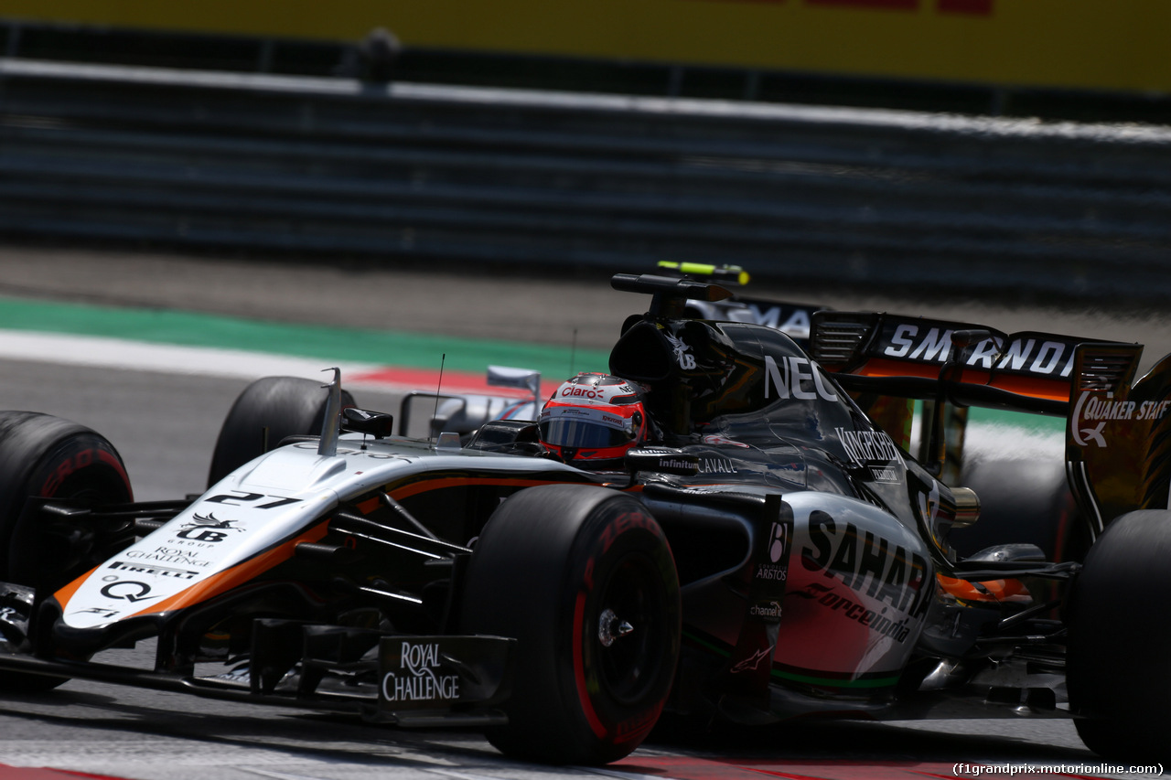 GP AUSTRIA, 21.06.2015- Gara, Nico Hulkenberg (GER) Sahara Force India F1 VJM08