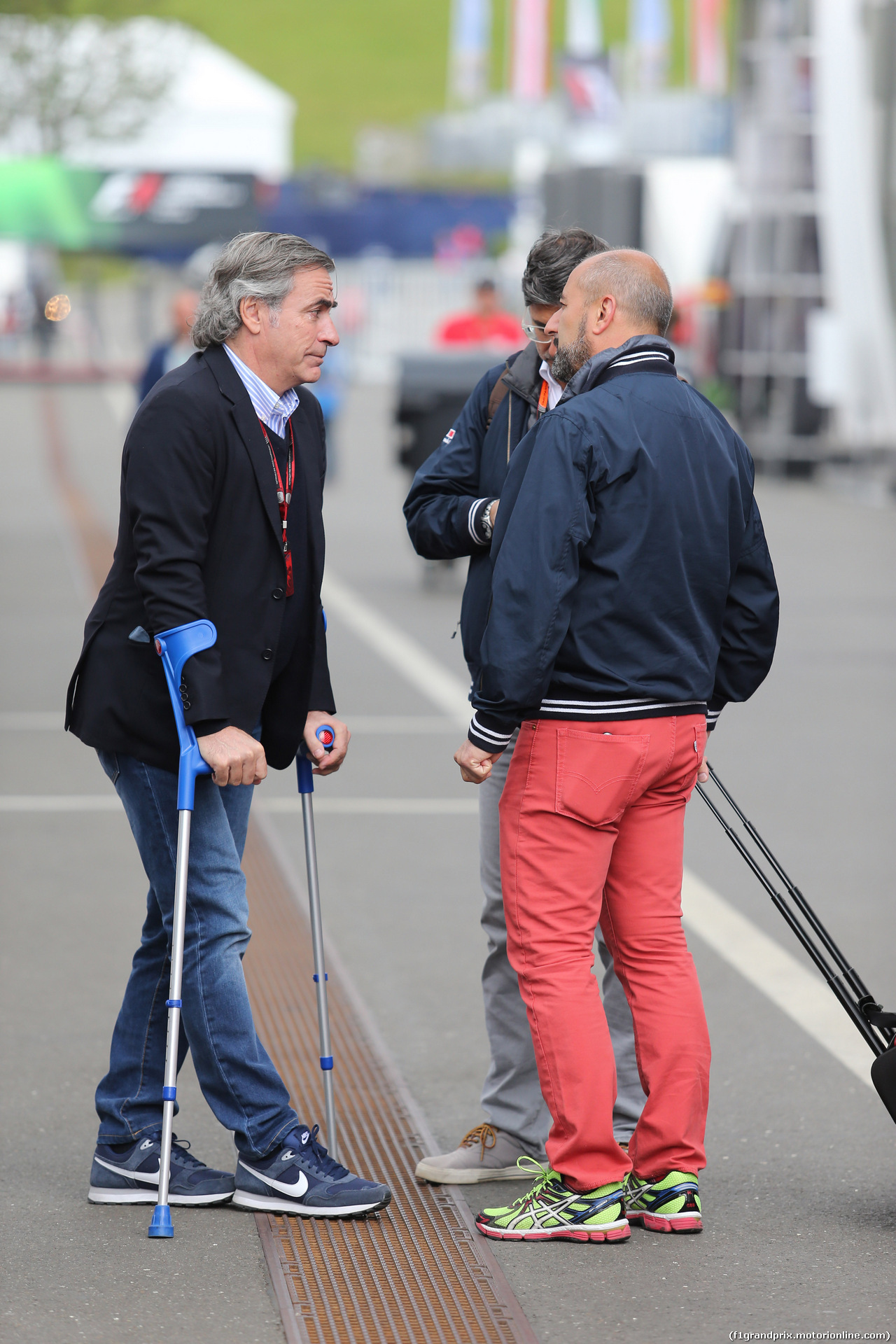 GP AUSTRIA, 21.06.2015- Carlos Sainz  (ESP) e Ivan Capelli (ITA) RAI TV