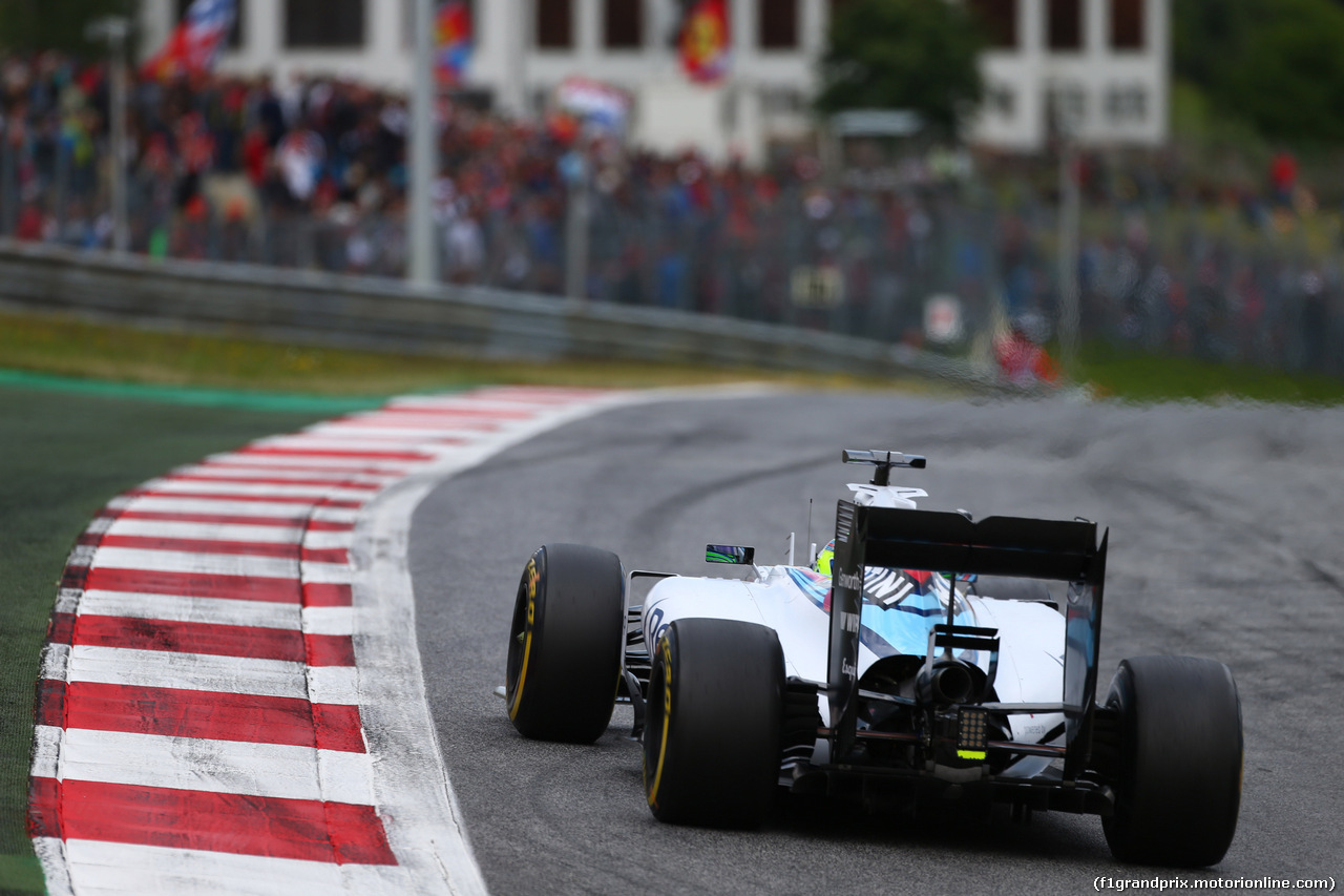 GP AUSTRIA, 21.06.2015- Gara, Felipe Massa (BRA) Williams F1 Team FW37