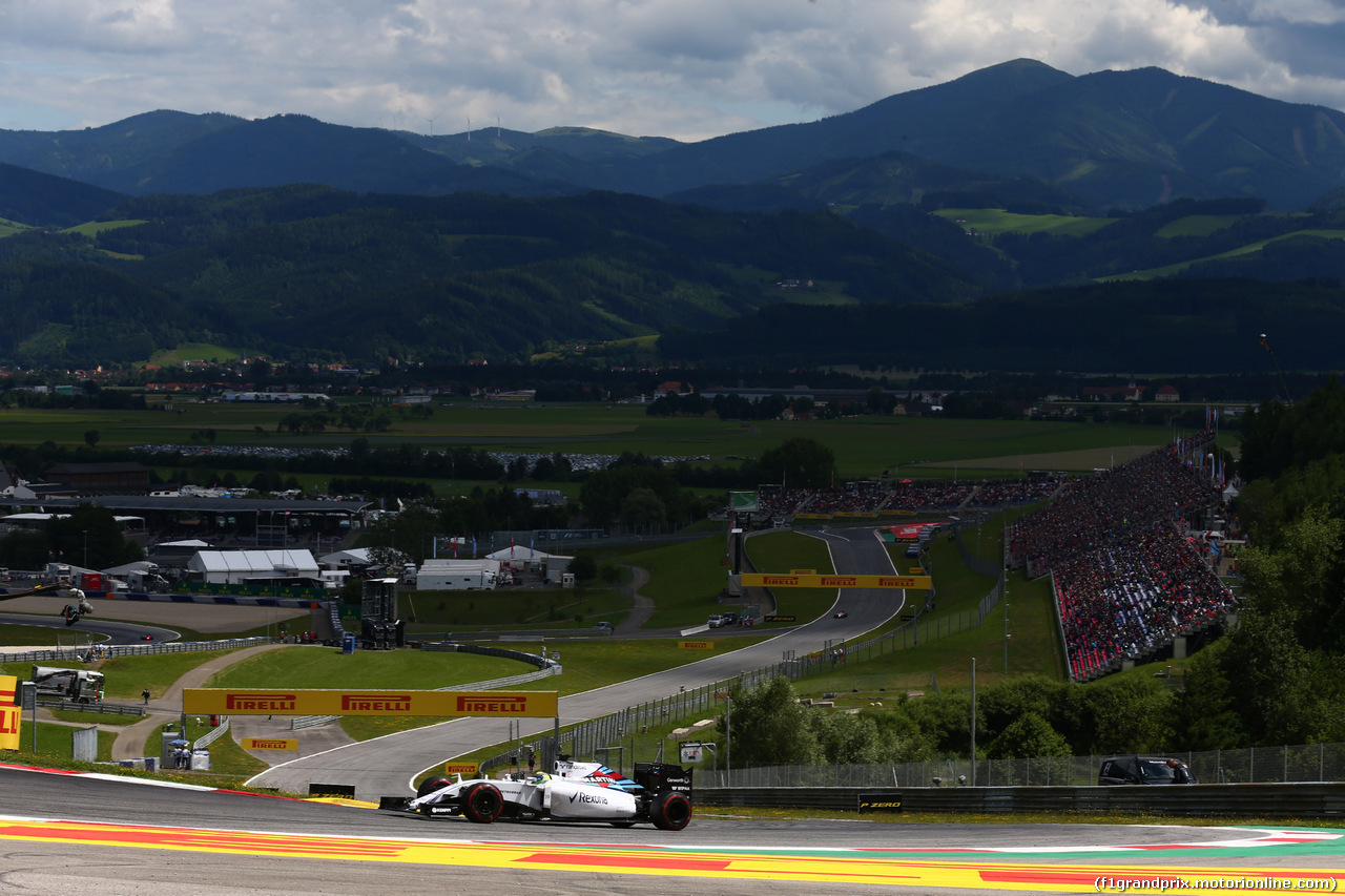 GP AUSTRIA, 21.06.2015- Gara, Felipe Massa (BRA) Williams F1 Team FW37