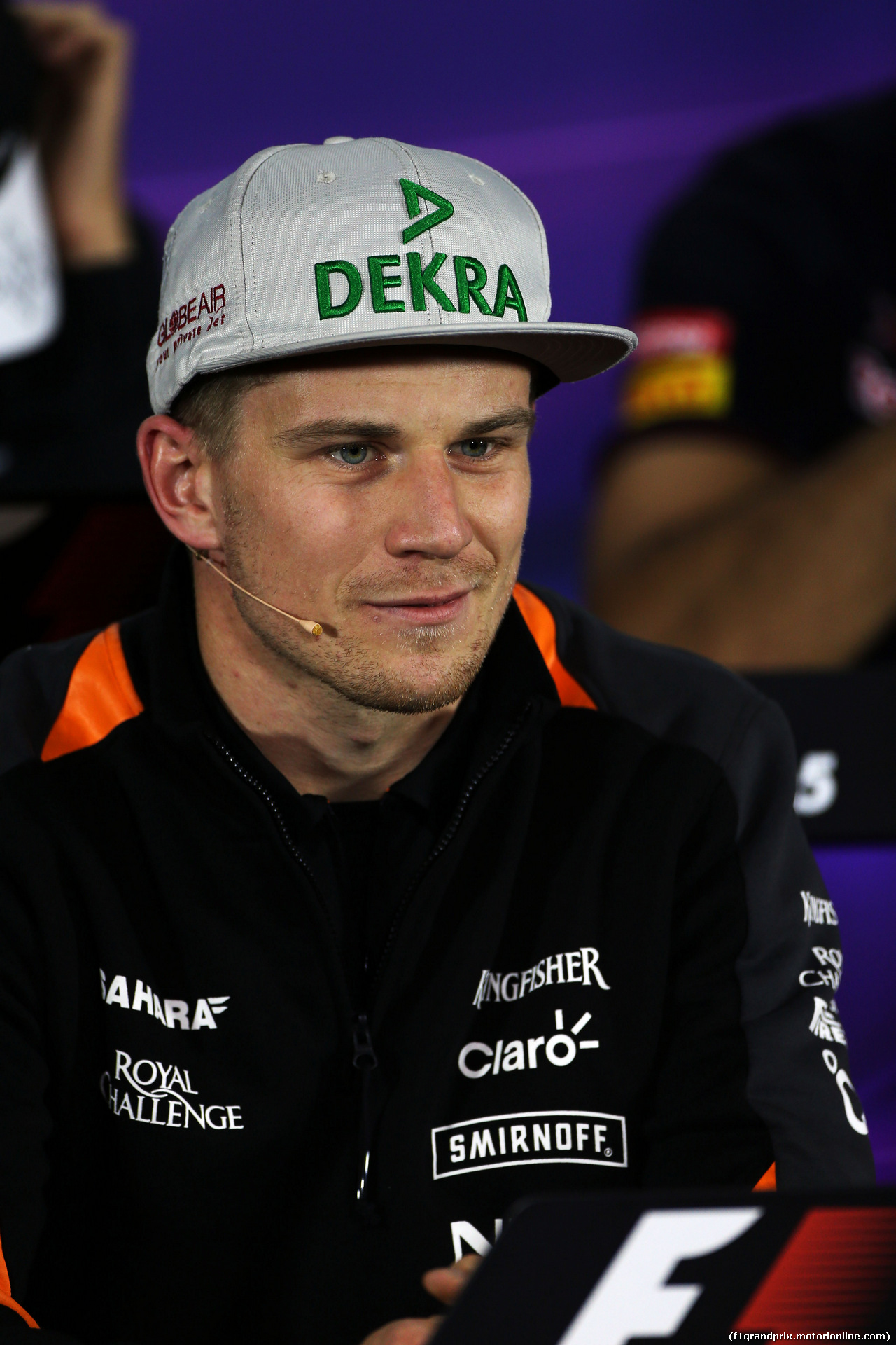 GP AUSTRIA, Nico Hulkenberg (GER) Sahara Force India F1 in the FIA Press Conference.
18.06.2015.