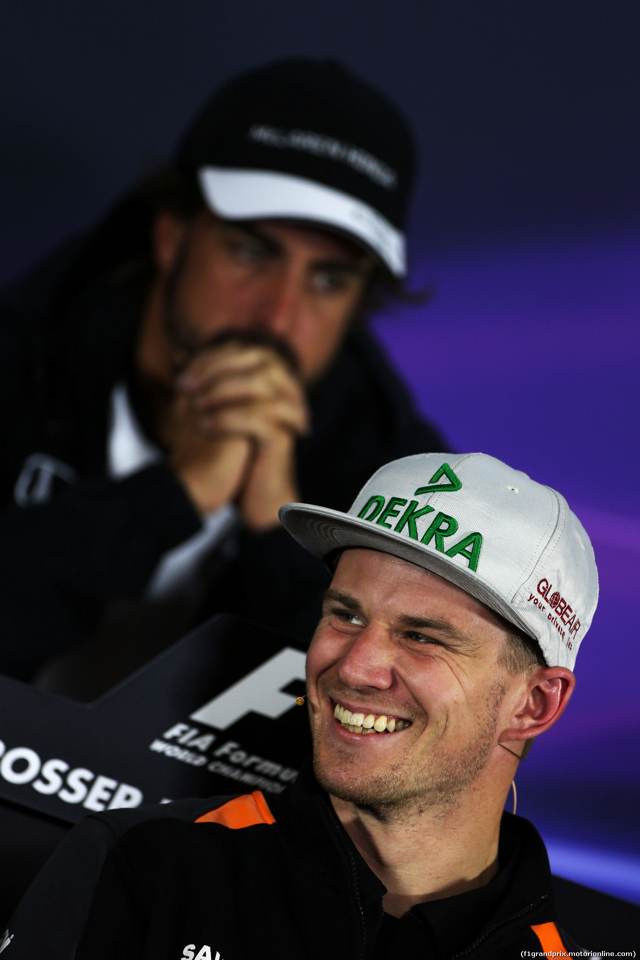 GP AUSTRIA, Nico Hulkenberg (GER) Sahara Force India F1 in the FIA Press Conference.
18.06.2015.