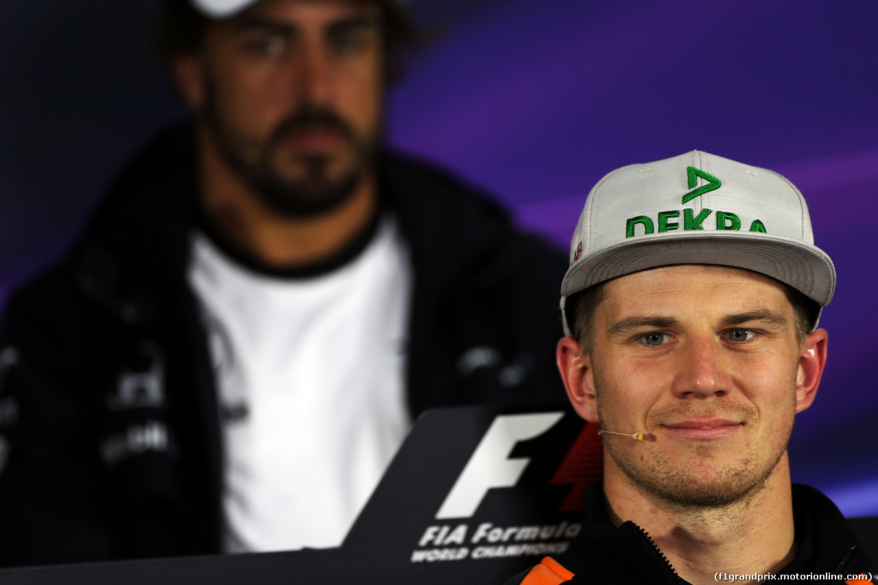 GP AUSTRIA, Nico Hulkenberg (GER) Sahara Force India F1 in the FIA Press Conference.
18.06.2015.