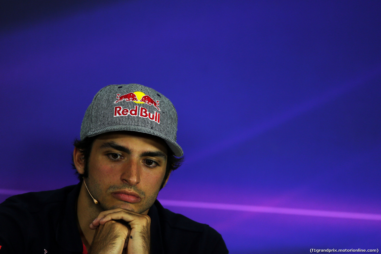 GP AUSTRIA, Carlos Sainz Jr (ESP) Scuderia Toro Rosso in the FIA Press Conference.
18.06.2015.