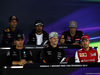 GP AUSTRIA, The FIA Press Conference (from back row (L to R)): Daniel Ricciardo (AUS) Red Bull Racing; Fernando Alonso (ESP) McLaren; Carlos Sainz Jr (ESP) Scuderia Toro Rosso; Nico Rosberg (GER) Mercedes AMG F1; Nico Hulkenberg (GER) Sahara Force India F1; Sebastian Vettel (GER) Ferrari.  
18.06.2015.