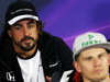 GP AUSTRIA, Fernando Alonso (ESP) McLaren e Nico Hulkenberg (GER) Sahara Force India F1 in the FIA Press Conference.
18.06.2015.