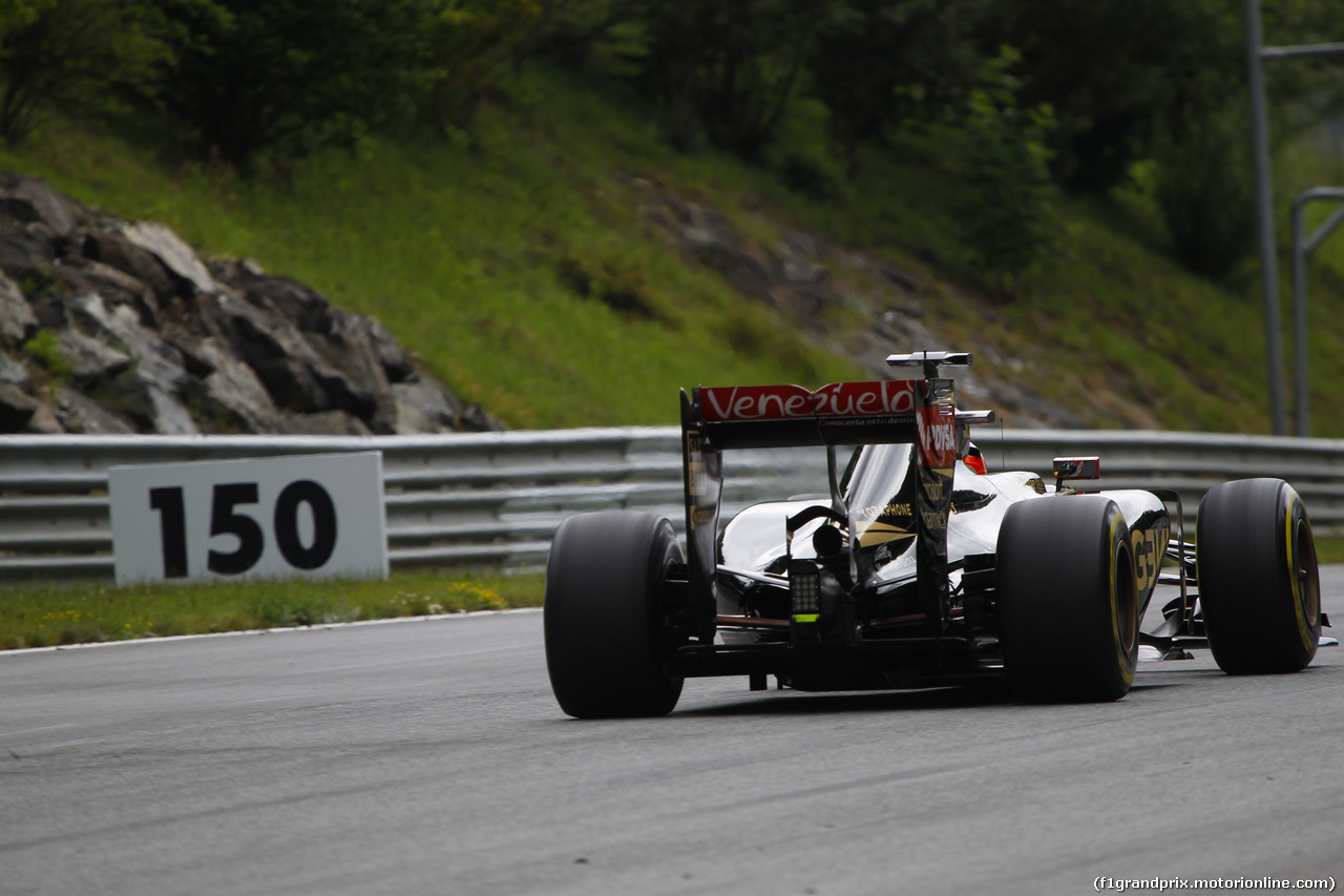 GP AUSTRIA, 20.06.2015- Prove Libere 3,  Romain Grosjean (FRA) Lotus F1 Team E23