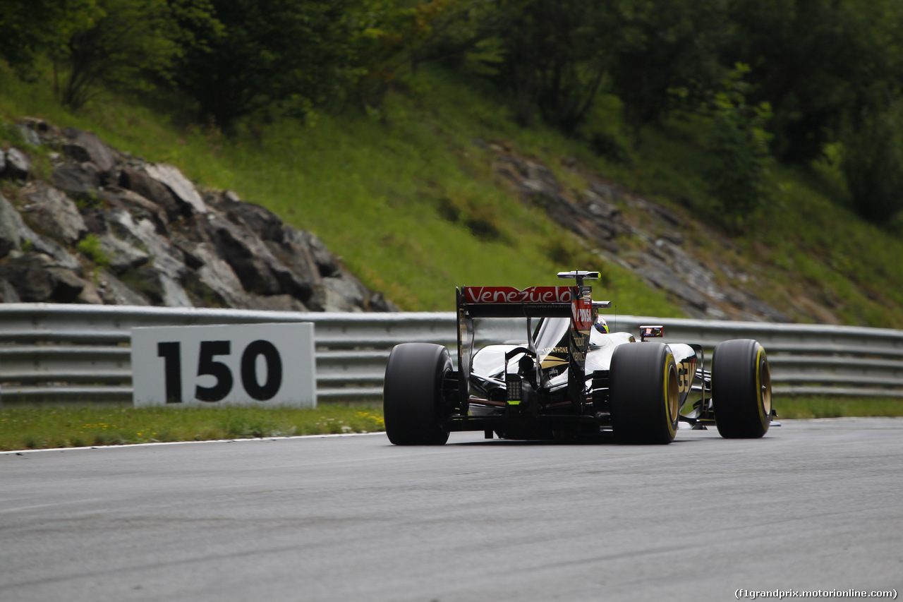 GP AUSTRIA, 20.06.2015- Prove Libere 3,  Pastor Maldonado (VEN) Lotus F1 Team E23