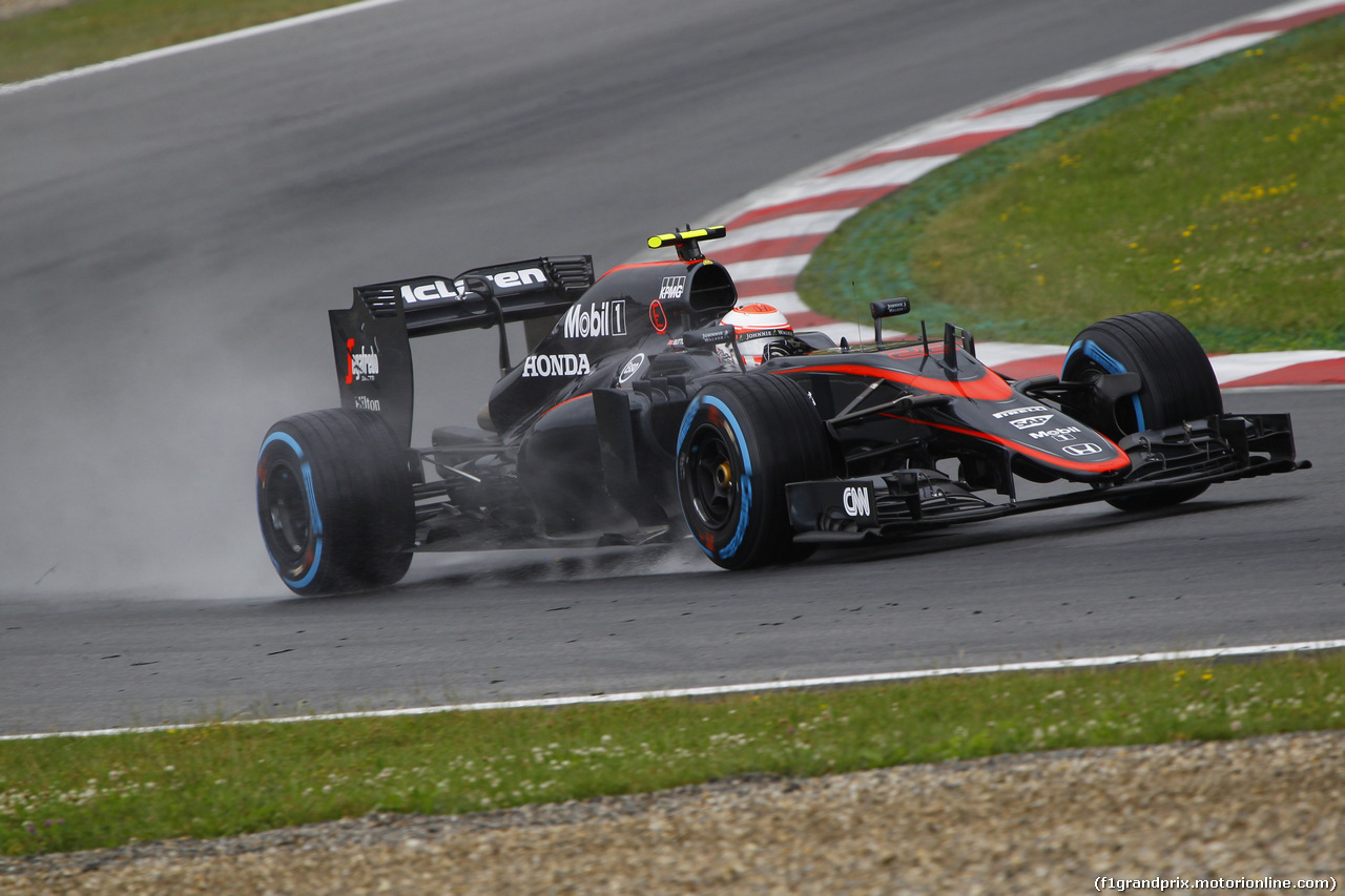 GP AUSTRIA, 20.06.2015- Prove Libere 3,  Jenson Button (GBR) McLaren Honda MP4-30