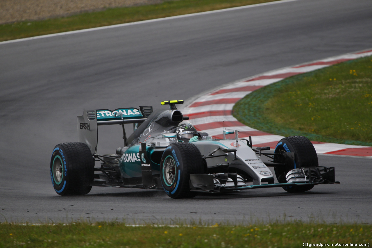 GP AUSTRIA, 20.06.2015- Prove Libere 3,  Nico Rosberg (GER) Mercedes AMG F1 W06