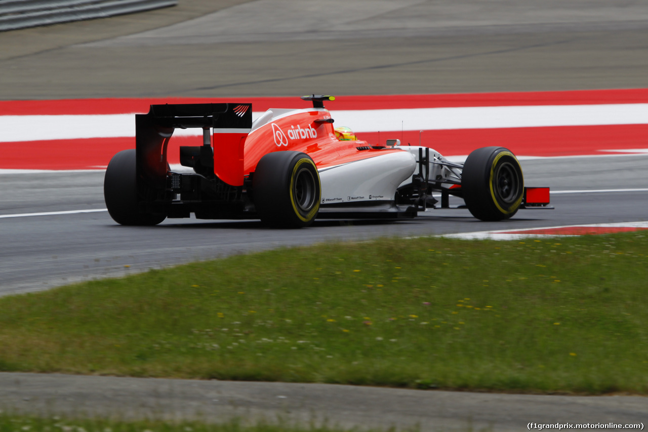 GP AUSTRIA, 20.06.2015- Prove Libere 3,  Roberto Merhi (ESP) Manor Marussia F1 Team