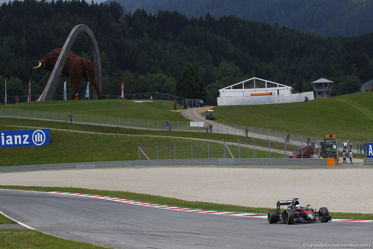 GP AUSTRIA, 20.06.2015- Prove Libere 3,  Fernando Alonso (ESP) McLaren Honda MP4-30