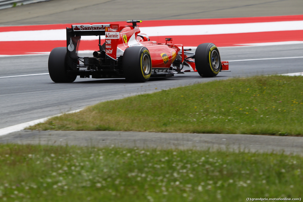 GP AUSTRIA, 20.06.2015- Prove Libere 3,  Kimi Raikkonen (FIN) Ferrari SF15-T