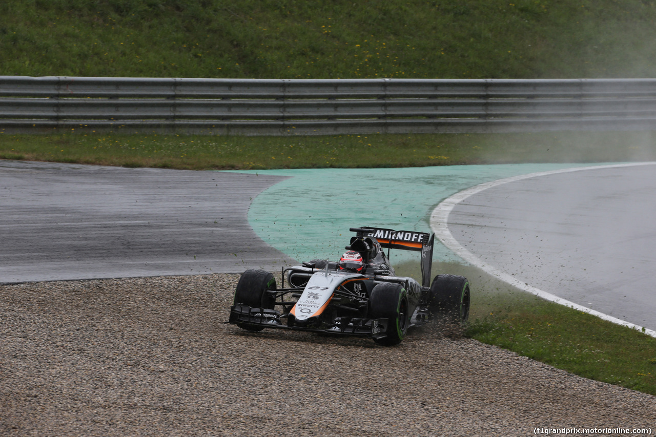 GP AUSTRIA, 20.06.2015- Prove Libere 3, Nico Hulkenberg (GER) Sahara Force India F1 VJM08 out of the track