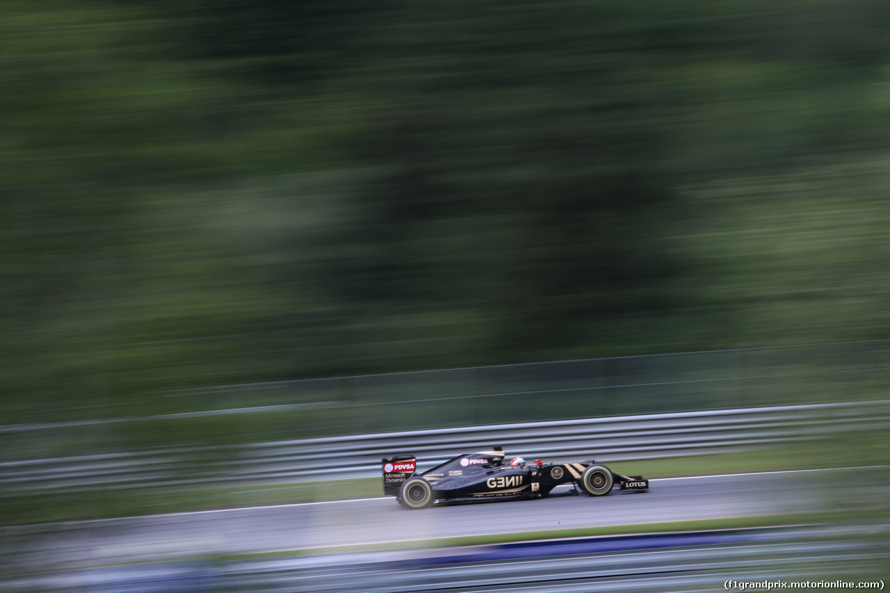 GP AUSTRIA, 20.06.2015- Prove Libere 3, Romain Grosjean (FRA) Lotus F1 Team E23