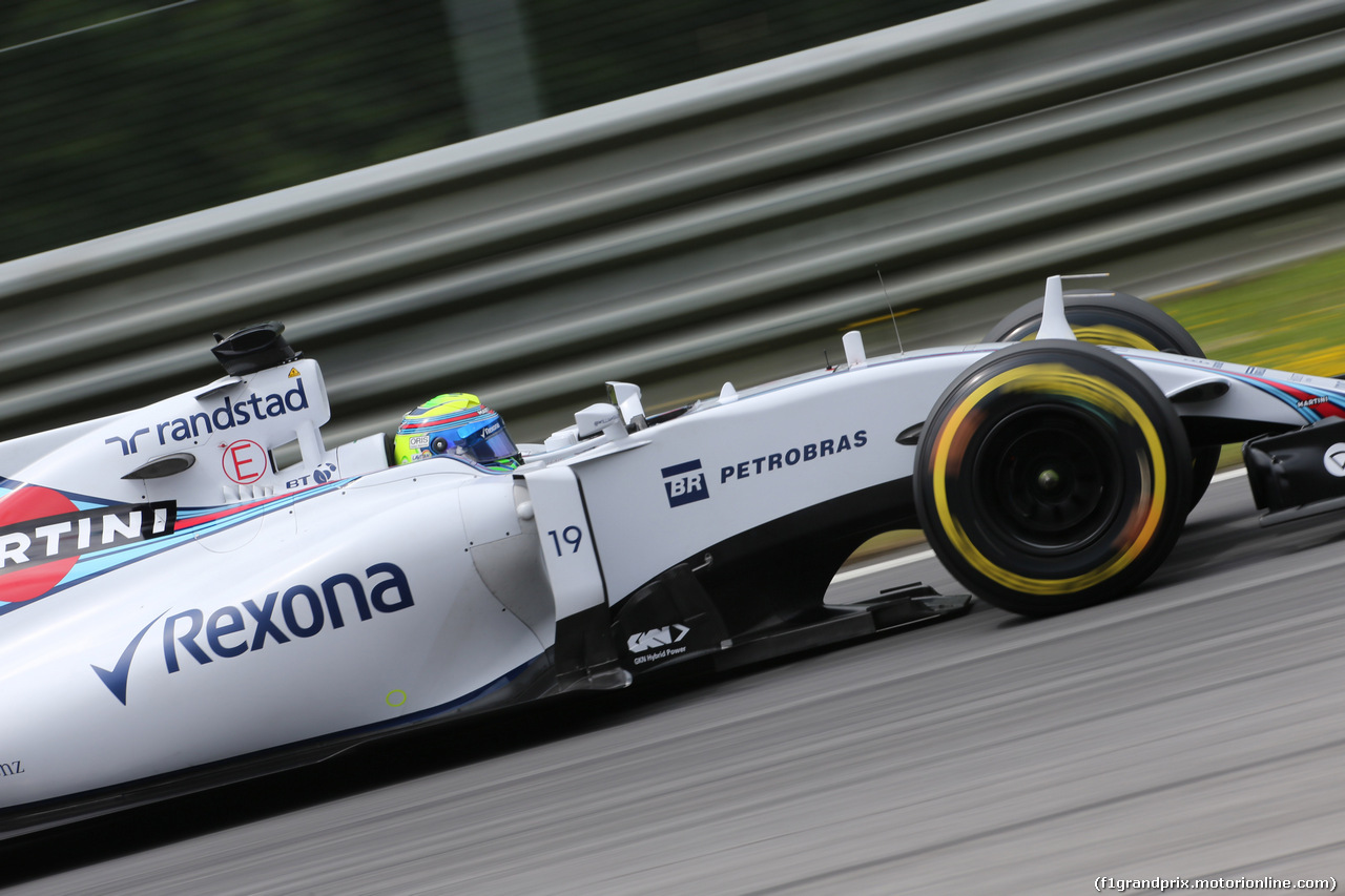 GP AUSTRIA, 20.06.2015- Prove Libere 3, Felipe Massa (BRA) Williams F1 Team FW37