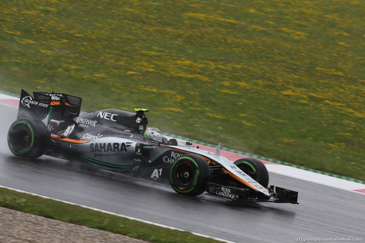 GP AUSTRIA, 20.06.2015- Prove Libere 3, Sergio Perez (MEX) Sahara Force India F1 Team VJM08