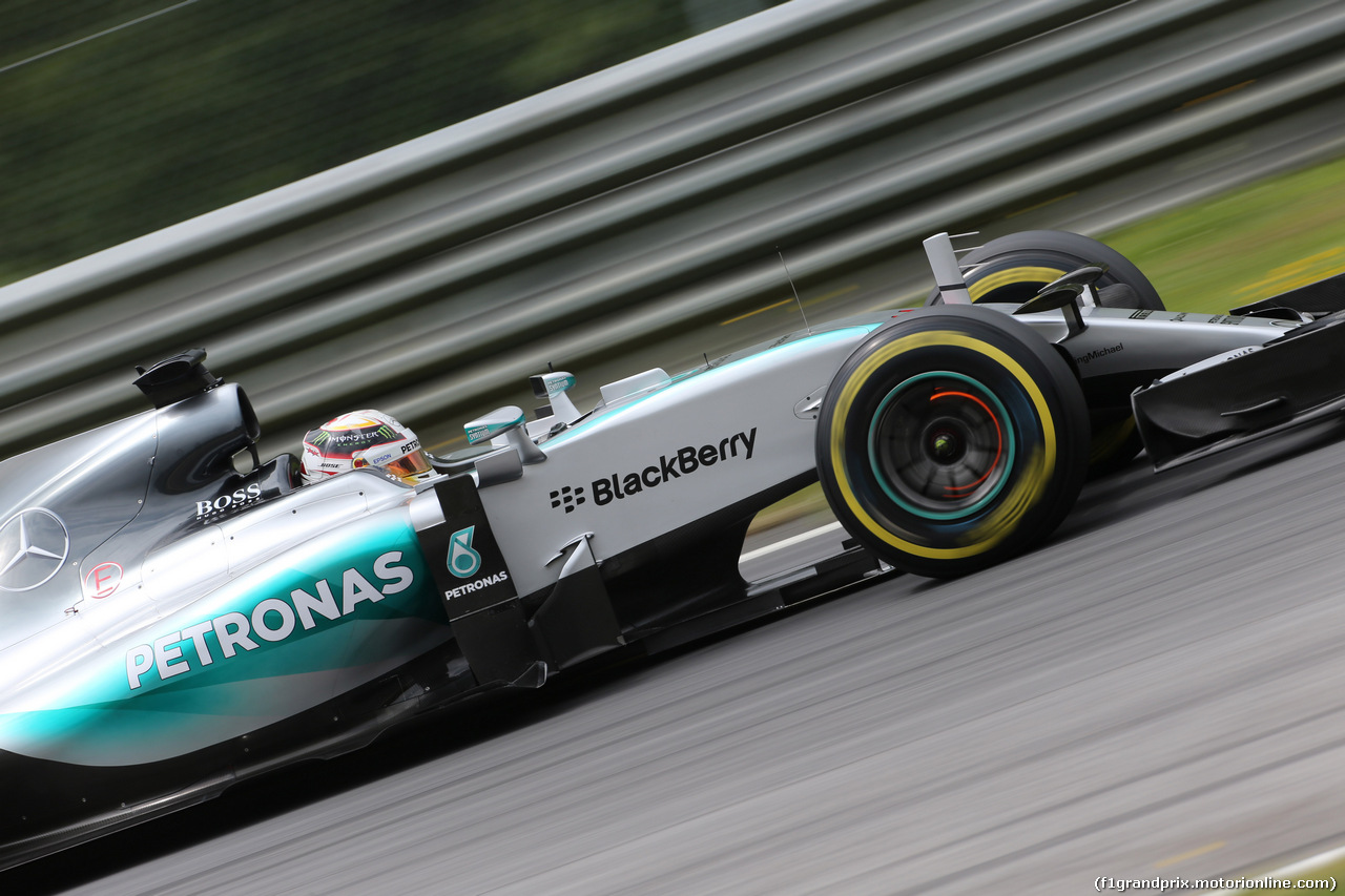 GP AUSTRIA, 20.06.2015- Prove Libere 3, Lewis Hamilton (GBR) Mercedes AMG F1 W06