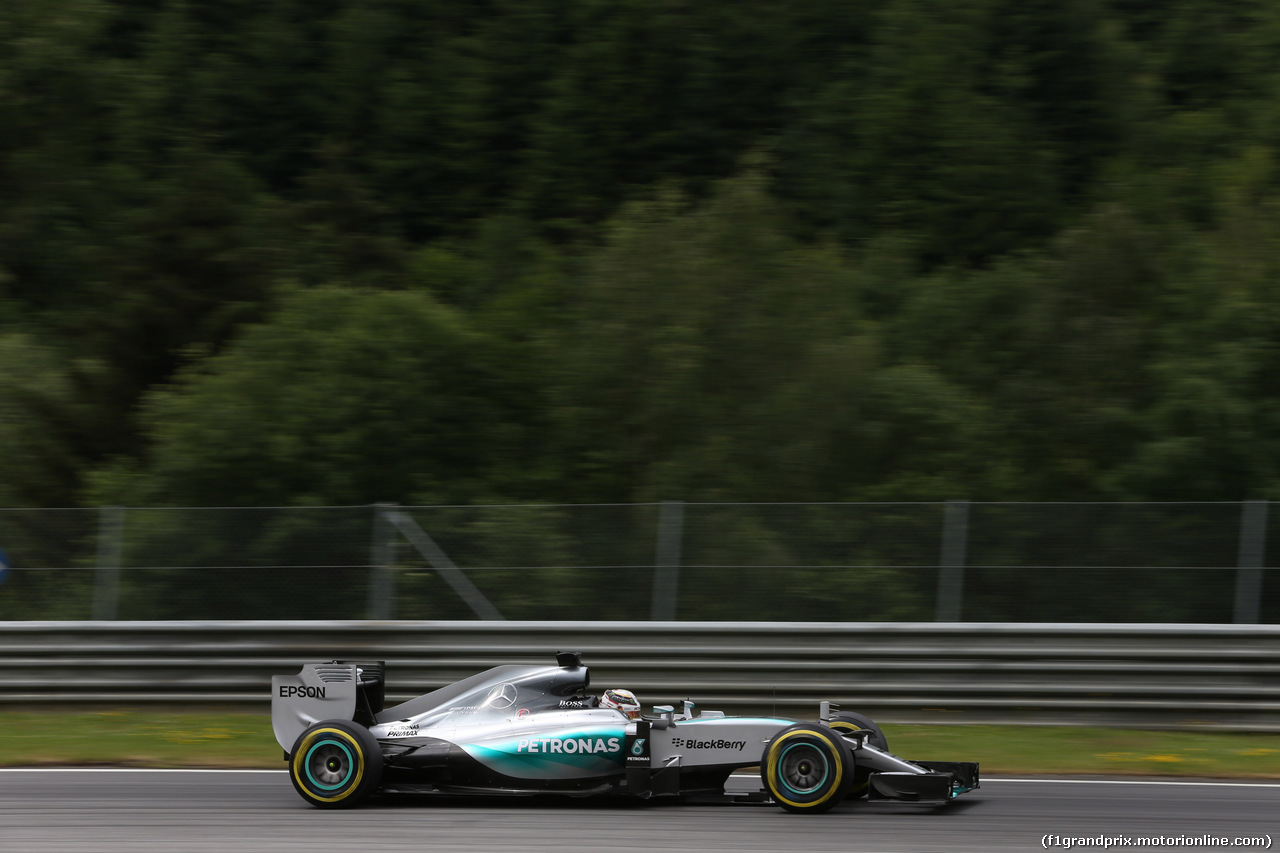 GP AUSTRIA, 20.06.2015- Prove Libere 3, Lewis Hamilton (GBR) Mercedes AMG F1 W06