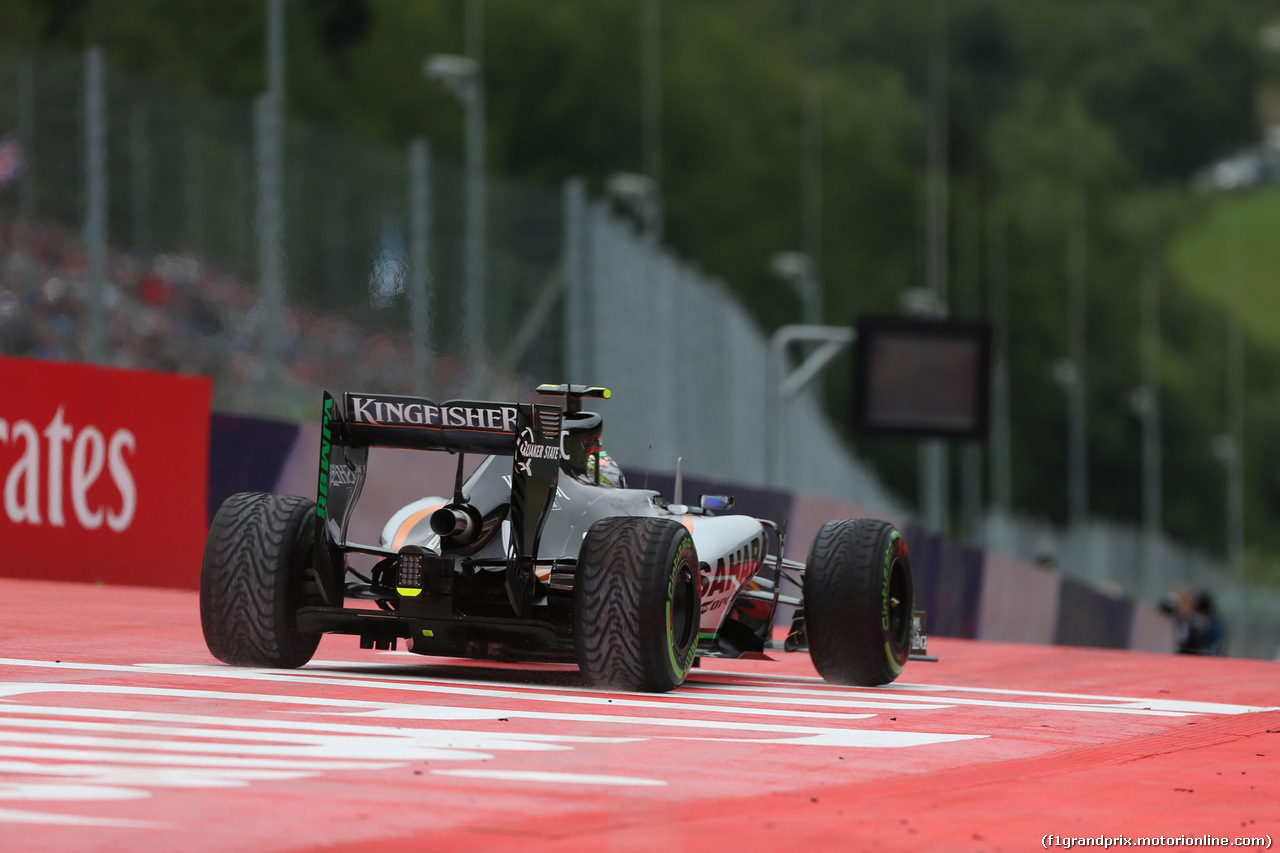 GP AUSTRIA, 20.06.2015- Qualifiche, Sergio Perez (MEX) Sahara Force India F1 Team VJM08