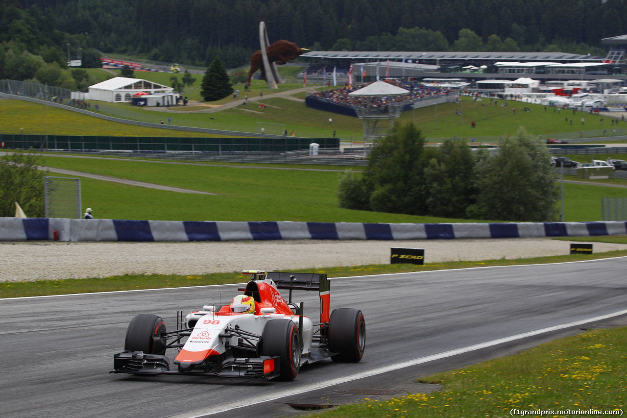 GP AUSTRIA, 20.06.2015- Qualifiche, Roberto Merhi (ESP) Manor Marussia F1 Team