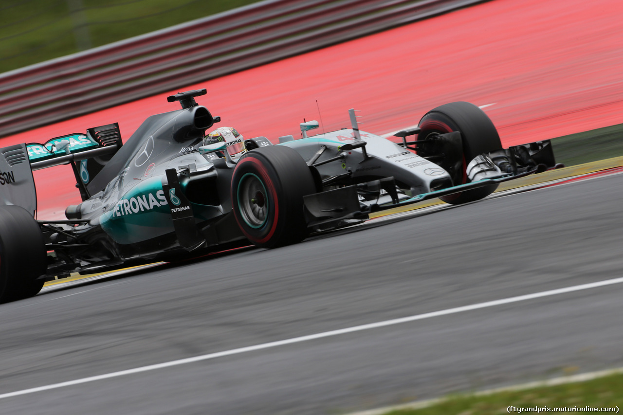 GP AUSTRIA, 20.06.2015- Qualifiche, Lewis Hamilton (GBR) Mercedes AMG F1 W06