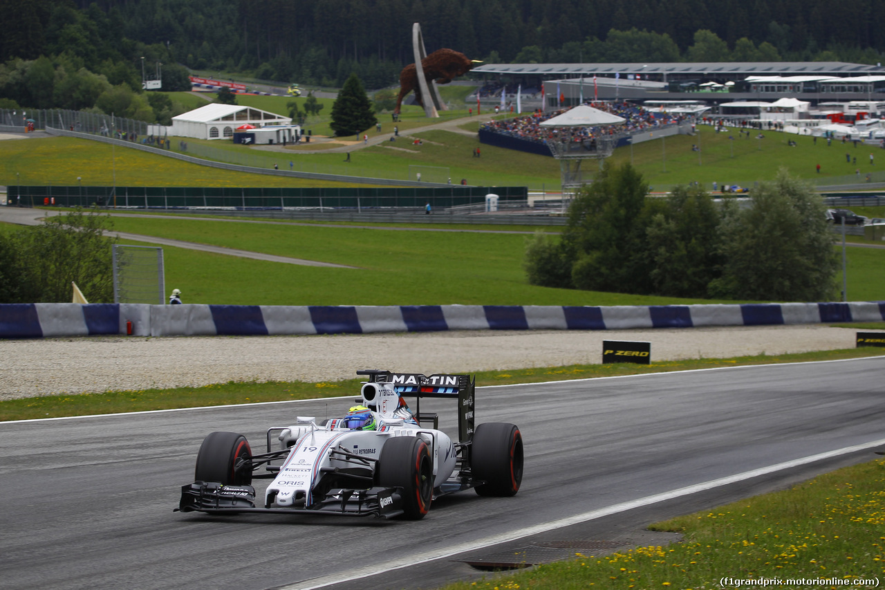 GP AUSTRIA, 20.06.2015- Qualifiche, Felipe Massa (BRA) Williams F1 Team FW37