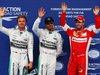 GP AUSTRIA, Qualifiche top three in parc ferme (L to R): Nico Rosberg (GER) Mercedes AMG F1, second; Lewis Hamilton (GBR) Mercedes AMG F1, pole position; Sebastian Vettel (GER) Ferrari, third.
20.06.2015.