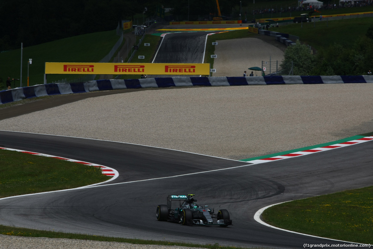 GP AUSTRIA, 19.06.2015- Prove Libere 1,  Nico Rosberg (GER) Mercedes AMG F1 W06