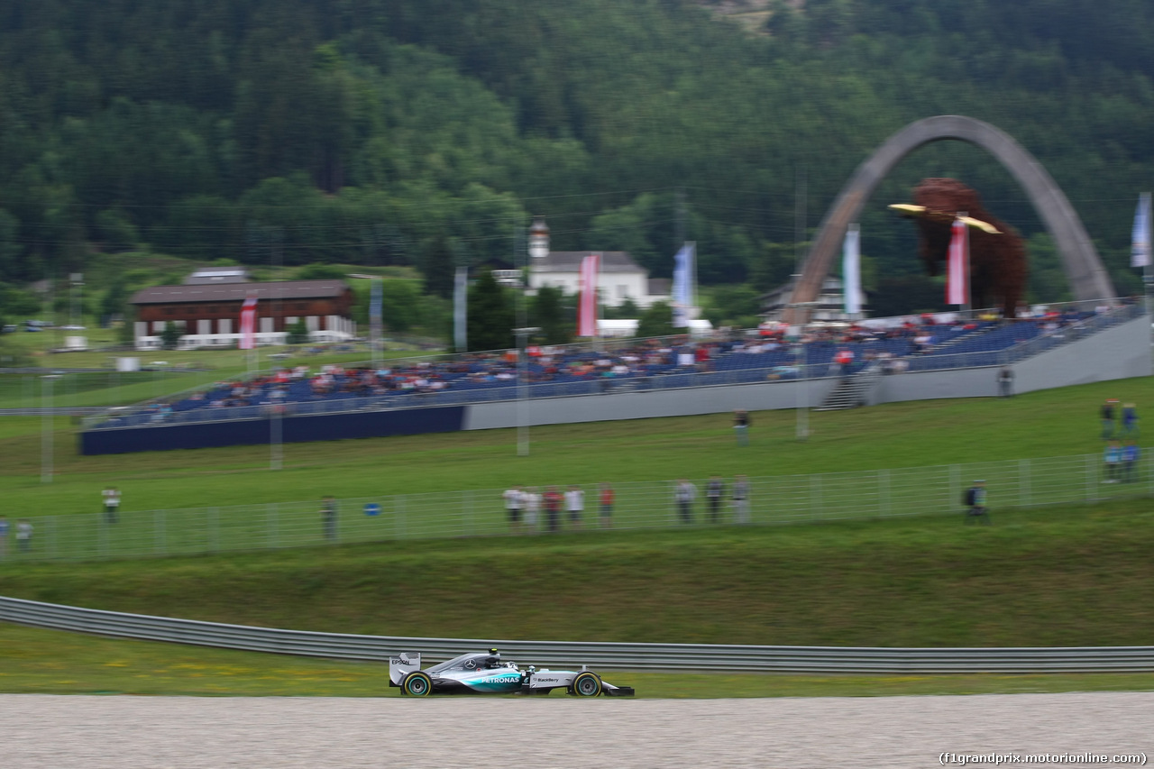 GP AUSTRIA, 19.06.2015- Prove Libere 1,  Nico Rosberg (GER) Mercedes AMG F1 W06