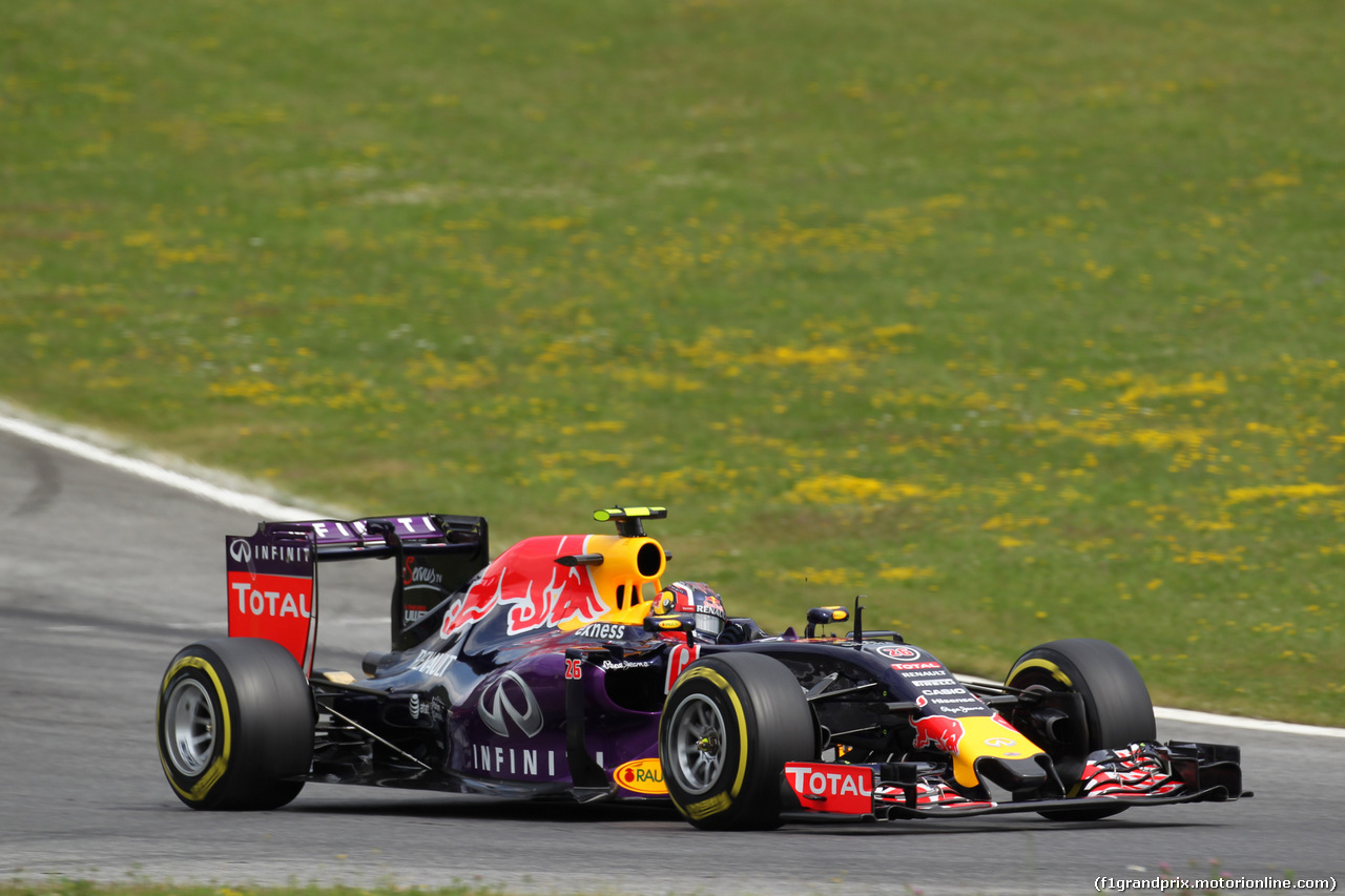 GP AUSTRIA, 19.06.2015- Prove Libere 1,  Daniil Kvyat (RUS) Red Bull Racing RB11
