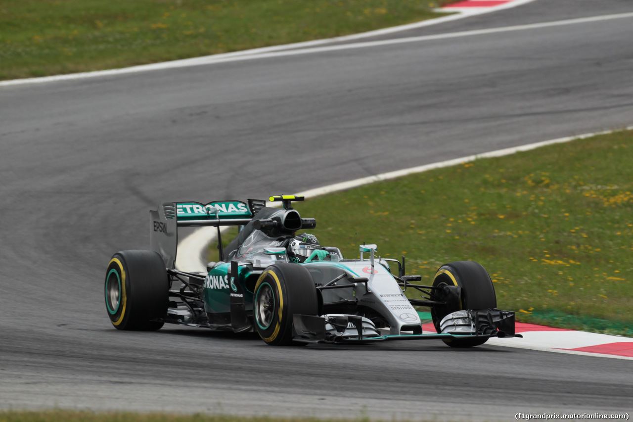 GP AUSTRIA, 19.06.2015- Prove Libere 1,  Nico Rosberg (GER) Mercedes AMG F1 W06