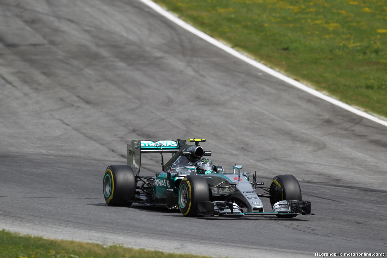 GP AUSTRIA, 19.06.2015- Prove Libere 1,  Nico Rosberg (GER) Mercedes AMG F1 W06