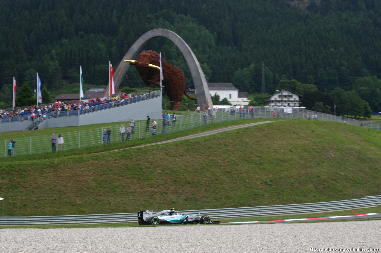 GP AUSTRIA, 19.06.2015- Prove Libere 1,  Nico Rosberg (GER) Mercedes AMG F1 W06