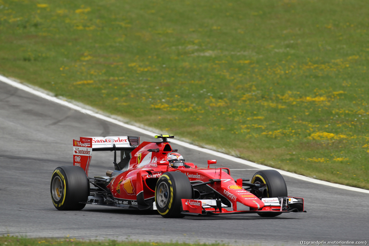 GP AUSTRIA, 19.06.2015- Prove Libere 1,  Kimi Raikkonen (FIN) Ferrari SF15-T