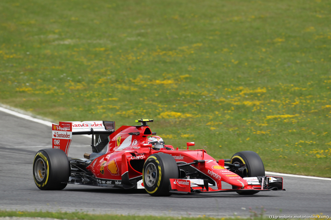 GP AUSTRIA, 19.06.2015- Prove Libere 1,  Kimi Raikkonen (FIN) Ferrari SF15-T