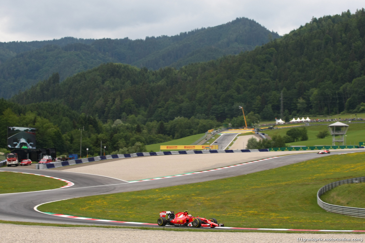 GP AUSTRIA, 19.06.2015- Prove Libere 1,  Kimi Raikkonen (FIN) Ferrari SF15-T