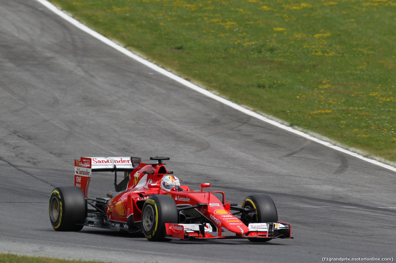 GP AUSTRIA, 19.06.2015- Prove Libere 1,  Sebastian Vettel (GER) Ferrari SF15-T