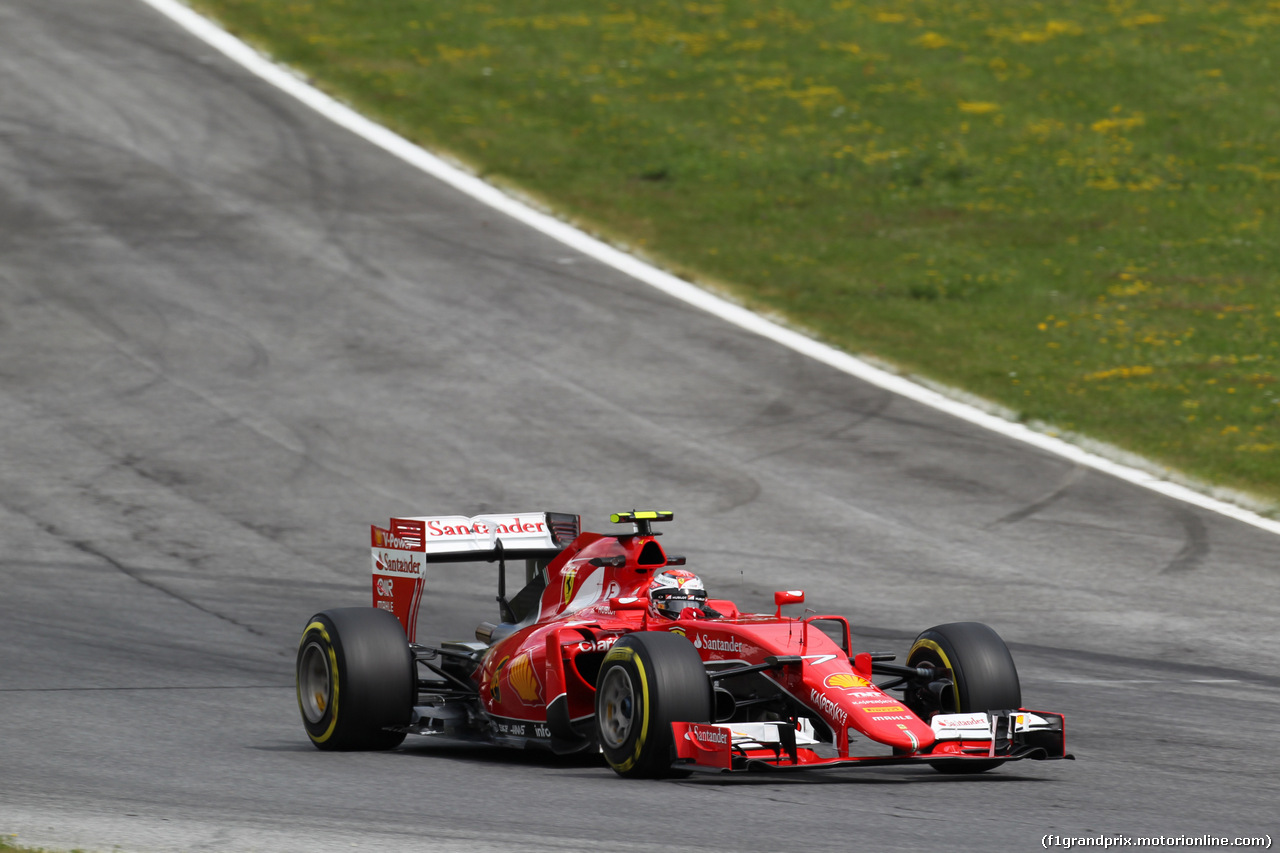 GP AUSTRIA, 19.06.2015- Prove Libere 1,  Kimi Raikkonen (FIN) Ferrari SF15-T