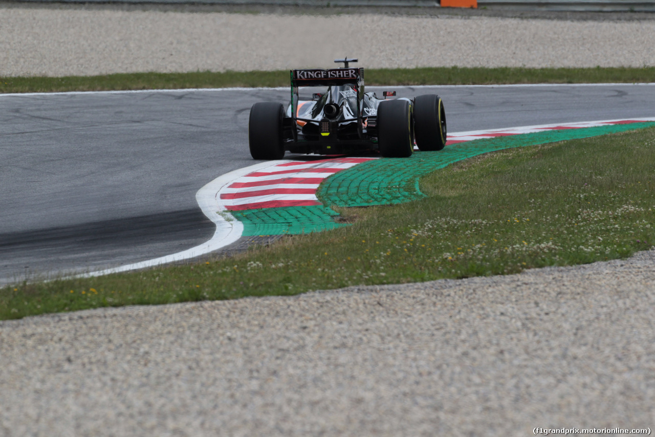 GP AUSTRIA, 19.06.2015- Prove Libere 1, Nico Hulkenberg (GER) Sahara Force India F1 VJM08