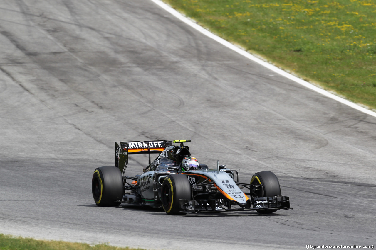 GP AUSTRIA, 19.06.2015- Prove Libere 1, Sergio Perez (MEX) Sahara Force India F1 Team VJM08