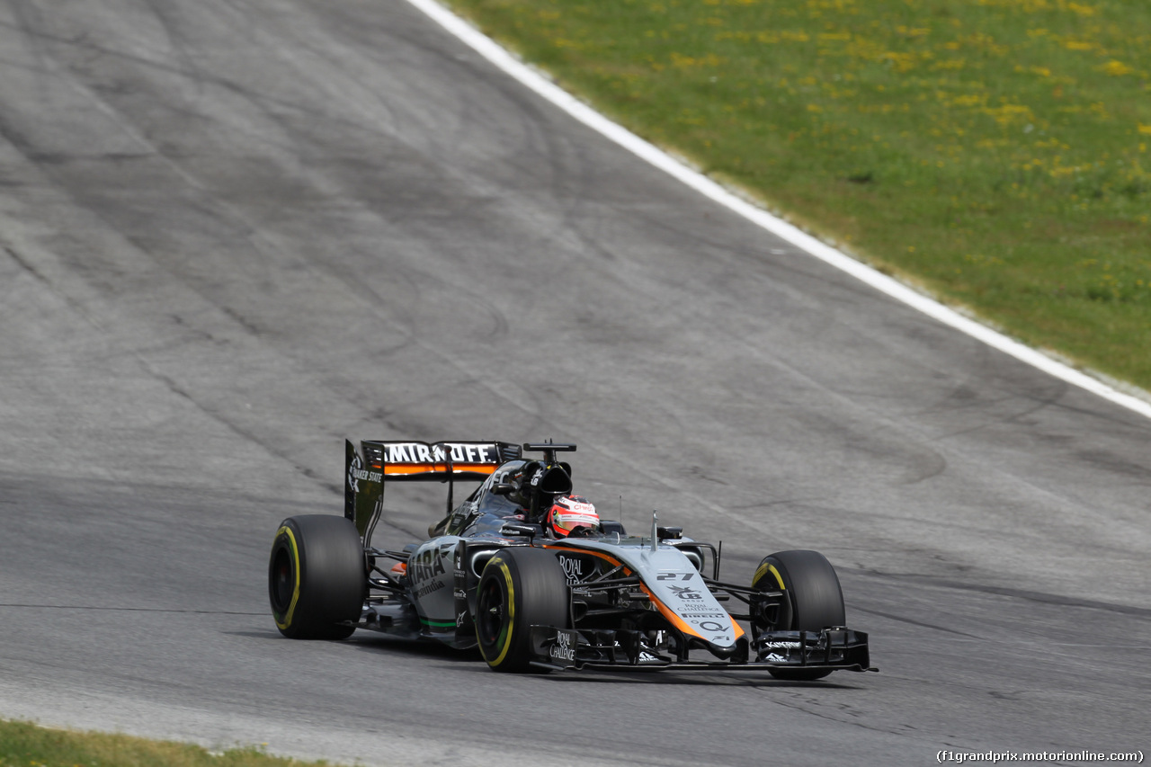 GP AUSTRIA, 19.06.2015- Prove Libere 1, Nico Hulkenberg (GER) Sahara Force India F1 VJM08