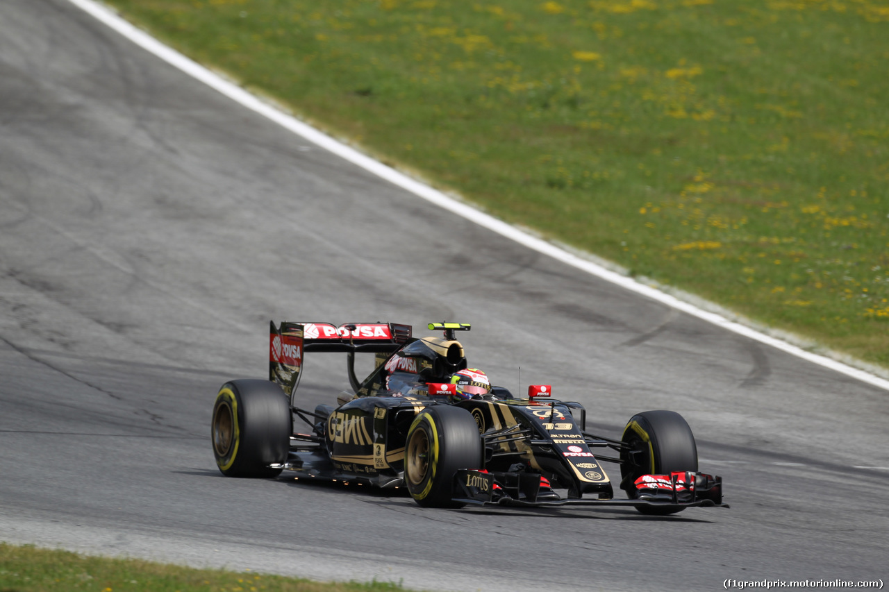 GP AUSTRIA, 19.06.2015- Prove Libere 1, Pastor Maldonado (VEN) Lotus F1 Team E23